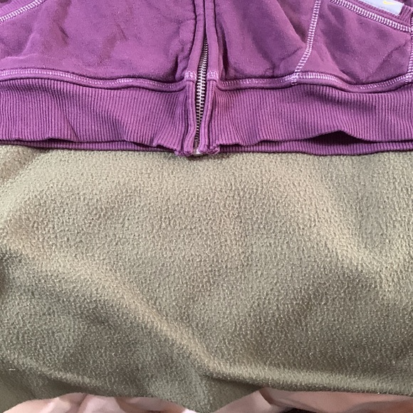 Nike purple, long sleeve, hooded sweatshirt.  Zip up. Front pockets.  Size large - Picture 6 of 9